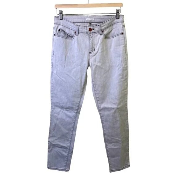 Eileen Fisher Light Gray Wash Denim Skinny Jeans Sz 6 - Picture 1 of 10